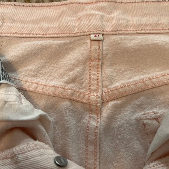 Levi's Jeans | High Rise Straight Leg Jean in Baby Pink w/ Button Fly | Size 27 - Picture 3 of 3
